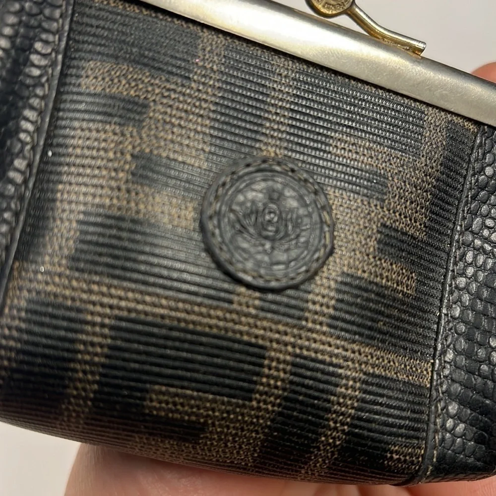 Fendi for Neiman Marcus Vintage Kisslock Wallet Change Purse